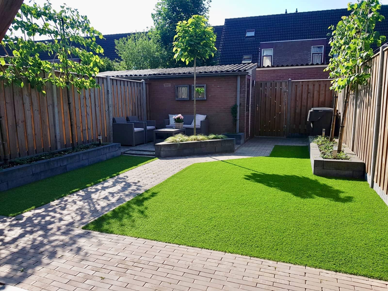 Mooi kunstgras voor in tuin