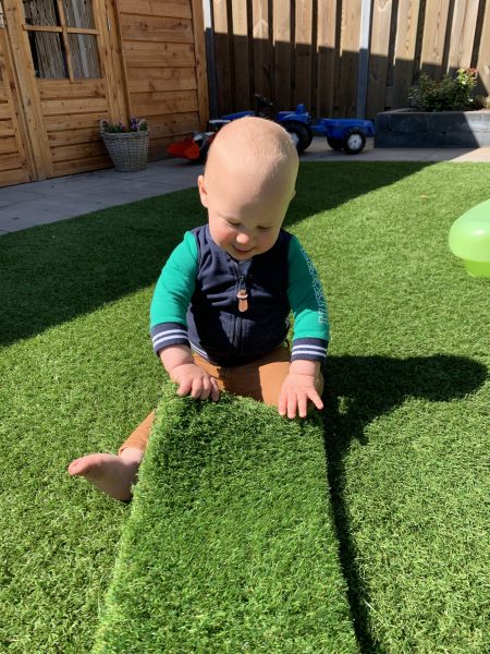 Zacht kunstgras tuin